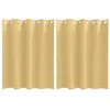 Image de vidaXL Rideaux occultants avec Anneaux 2 pcs Beige 140 x 140 cm, Rideaux Modernes pour Le Salon, occultants, draps légers, en Polyester, pour Plus d'intimité