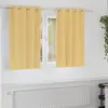 Image de vidaXL Rideaux occultants avec anneaux 2 pcs Beige 140 x 140 cm