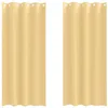 Image de vidaXL Rideaux occultants avec Anneaux 2 pcs Beige 225 x 140 cm, Rideaux Modernes pour Le Salon, occultants, draps légers, en Polyester, pour Plus d'intimité