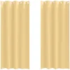 Image de vidaXL Rideaux occultants avec Anneaux 2 pcs Beige 245 x 140 cm, Rideaux Modernes pour Le Salon, occultants, draps légers, en Polyester, pour Plus d'intimité