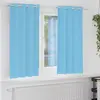 Image de vidaXL Rideaux occultants avec anneaux 2 pcs Bleu clair 175 x 140 cm