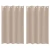 Image de vidaXL Rideaux occultants avec Anneaux 2 pcs Taupe 175 x 140 cm, Rideaux de Salon, Rideaux occultants Modernes, traitant la lumière, Options manuelles pour Plus d'intimité
