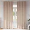 Image de vidaXL Rideaux occultants avec anneaux 2 pcs Taupe 225 x 140 cm