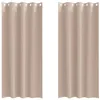 Image de vidaXL Rideaux occultants avec Anneaux 2 pcs Taupe 245 x 140 cm, Rideaux Modernes pour Le Salon, occultants, draps légers, en Polyester, pour Plus d'intimité