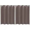 Image de vidaXL Rideaux occultants avec Anneaux 2 pcs Marron foncé 140 x 140 cm, Rideaux de Salon, Rideaux occultants Modernes, traitant la lumière, Options manuelles pour Plus d'intimité