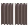 Image de vidaXL Rideaux occultants avec Anneaux 2 pcs Marron foncé 175 x 140 cm, Rideaux Modernes pour Le Salon, occultants, draps légers, en Polyester, pour Plus d'intimité