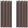Image de vidaXL Rideaux occultants avec Anneaux 2 pcs Marron foncé 260 x 140 cm, Rideaux Modernes pour Le Salon, occultants, draps légers, en Polyester, pour Plus d'intimité