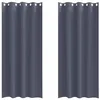 Image de vidaXL Rideaux occultants avec Anneaux 2 pcs Anthracite 225 x 140 cm, Rideaux de Salon, Rideaux occultants Modernes, traitant la lumière, Options manuelles pour Plus d'intimité