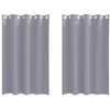 Image de vidaXL Rideaux occultants avec Anneaux 2 pcs Gris Clair 175 x 140 cm, Rideaux Modernes pour Le Salon, occultants, draps légers, en Polyester, pour Plus d'intimité