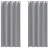 Image de vidaXL Rideaux occultants avec Anneaux 2 pcs Gris Clair 260 x 140 cm, Rideaux Modernes pour Le Salon, occultants, draps légers, en Polyester, pour Plus d'intimité