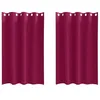 Image de vidaXL Rideaux occultants avec Anneaux 2 pcs Bordeaux 175 x 140 cm, Rideaux Modernes pour Le Salon, occultants, draps légers, en Polyester, pour Plus d'intimité