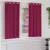 Image de vidaXL Rideaux occultants avec anneaux 2 pcs Bordeaux 175 x 140 cm