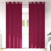 Image de vidaXL Rideaux occultants avec anneaux 2 pcs Bordeaux 225 x 140 cm