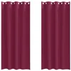 Image de vidaXL Rideaux occultants avec Anneaux 2 pcs Bordeaux 260 x 140 cm, Rideaux Modernes pour Le Salon, occultants, draps légers, en Polyester, pour Plus d'intimité