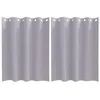 Image de vidaXL Rideaux occultants avec Anneaux 2 pcs Gris métal 140 x 140 cm, Rideaux Modernes pour Le Salon, occultants, draps légers, en Polyester, pour Plus d'intimité