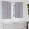 Image de vidaXL Rideaux occultants avec anneaux 2 pcs Gris métal 140 x 140 cm