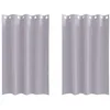 Image de vidaXL Rideaux occultants avec Anneaux 2 pcs Gris métal 175 x 140 cm, Rideaux Modernes pour Le Salon, occultants, draps légers, en Polyester, pour Plus d'intimité