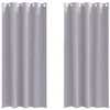 Image de vidaXL Rideaux occultants avec Anneaux 2 pcs Gris métal 260 x 140 cm, Rideaux Modernes pour Le Salon, occultants, draps légers, en Polyester, pour Plus d'intimité