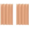 Image de vidaXL Rideaux occultants avec Anneaux 2 pcs Marron Clair 175 x 140 cm, Rideaux Modernes pour Le Salon, occultants, draps légers, en Polyester, pour Plus d'intimité