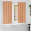 Image de vidaXL Rideaux occultants avec anneaux 2 pcs Marron Clair 175 x 140 cm