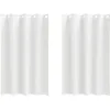 Image de vidaXL Rideaux occultants avec Anneaux 2 pcs Blanc Pur 175 x 140 cm, Rideaux Modernes pour Le Salon, occultants, draps légers, en Polyester, pour Plus d'intimité