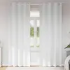 Image de vidaXL Rideaux occultants avec anneaux 2 pcs Blanc pur 225 x 140 cm
