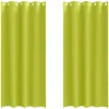 Image de vidaXL Rideaux occultants avec Anneaux 2 pcs Vert 260 x 140 cm, Rideaux Modernes pour Le Salon, occultants, draps légers, en Polyester, pour Plus d'intimité