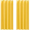 Image de vidaXL Rideaux occultants avec Anneaux 2 pc Jaune Moutarde Polyester