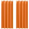 Image de vidaXL Rideaux occultants avec Anneaux 2 pcs Orange Vif 245 x 140 cm, Rideaux Modernes pour Le Salon, occultants, draps légers, en Polyester, pour Plus d'intimité