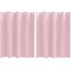 Image de vidaXL Rideaux occultants avec Anneaux 2 pcs Rose bébé 140 x 140 cm, Rideaux Modernes pour Le Salon, occultants, draps légers, en Polyester, pour Plus d'intimité
