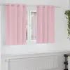 Image de vidaXL Rideaux occultants avec anneaux 2 pcs Rose bébé 140 x 140 cm