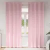 Image de vidaXL Rideaux occultants avec anneaux 2 pcs Rose bébé 245 x 140 cm