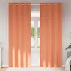 Image de vidaXL Rideaux occultants avec anneaux 2 pcs Couleur terre cuite