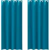 Image de vidaXL Rideaux occultants avec Anneaux 2 pcs Turquoise 245 x 140 cm, Rideaux Modernes pour Le Salon, occultants, draps légers, en Polyester, pour Plus d'intimité