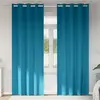 Image de vidaXL Rideaux occultants avec anneaux 2 pcs Turquoise 245 x 140 cm