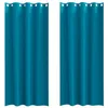 Image de vidaXL Rideaux occultants avec Anneaux 2 pcs Turquoise 260 x 140 cm, Rideaux Modernes pour Le Salon, occultants, draps légers, en Polyester, pour Plus d'intimité