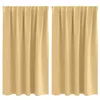 Image de vidaXL Rideaux occultants avec Anneaux 2 pcs Beige 140 x 140 cm, Rideaux Modernes pour Le Salon, occultants, draps légers, en Polyester, pour Plus d'intimité