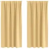 Image de vidaXL Rideaux occultants avec Anneaux 2 pcs Beige 175 x 140 cm, Rideaux Modernes pour Le Salon, occultants, draps légers, en Polyester, pour Plus d'intimité