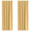 Image de vidaXL Rideaux occultants avec Anneaux 2 pcs Beige 245 x 140 cm, Rideaux Modernes pour Le Salon, occultants, draps légers, en Polyester, pour Plus d'intimité