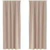Image de vidaXL Rideaux occultants avec Anneaux 2 pcs Taupe 245 x 140 cm, Rideaux de Salon, Rideaux occultants Modernes, traitant la lumière, Options manuelles pour Plus d'intimité