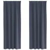 Image de vidaXL Rideaux occultants avec Anneaux 2 pcs Anthracite 260 x 140 cm, Rideaux Modernes pour Le Salon, occultants, draps légers, en Polyester, pour Plus d'intimité