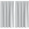 Image de vidaXL Rideaux occultants avec des Rideaux Pale Grey Polyester, Rideaux occultants Modernes, légers, obscurcissent la lumière, Panneaux Opaques pour Le Noir Complet, écran de Privacy
