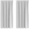 Image de vidaXL Rideaux occultants avec Anneaux 2 pcs Gris Clair 175 x 140 cm, Rideaux Modernes pour Le Salon, occultants, draps légers, en Polyester, pour Plus d'intimité