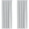 Image de vidaXL Rideaux occultants avec Anneaux 2 pcs Gris pâle 260 x 140 cm, Rideaux Modernes pour Le Salon, occultants, draps légers, en Polyester, pour Plus d'intimité