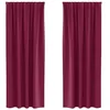 Image de vidaXL Rideaux occultants avec Anneaux 2 pcs Bordeaux 225 x 140 cm, Rideaux Modernes pour Le Salon, occultants, draps légers, en Polyester, pour Plus d'intimité