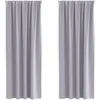 Image de vidaXL Rideaux occultants avec Anneaux 2 pcs Gris métal 245 x 140 cm, Rideaux de Salon, Rideaux occultants Modernes, traitant la lumière, Options manuelles pour Plus d'intimité