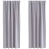 Image de vidaXL Rideaux occultants avec Anneaux 2 pcs Gris métal 260 x 140 cm, Rideaux Modernes pour Le Salon, occultants, draps légers, en Polyester, pour Plus d'intimité