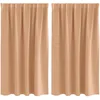Image de vidaXL Rideaux occultants avec Anneaux 2 pcs Marron Clair 140 x 140 cm, Rideaux Modernes pour Le Salon, occultants, draps légers, en Polyester, pour Plus d'intimité