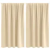 Image de vidaXL Rideaux occultants avec Anneaux 2 pcs Crème 140 x 140 cm, Rideaux Modernes pour Le Salon, occultants, draps légers, en Polyester, pour Plus d'intimité