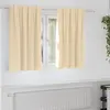 Image de vidaXL Rideaux occultants avec anneaux 2 pcs Crème 140 x 140 cm